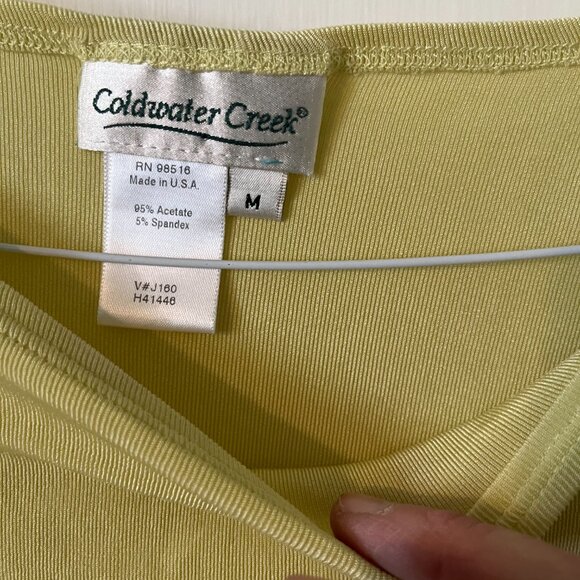 Coldwater Creek Womens Medium Sleeveless Top in Light Green - Picture 2 of 4
